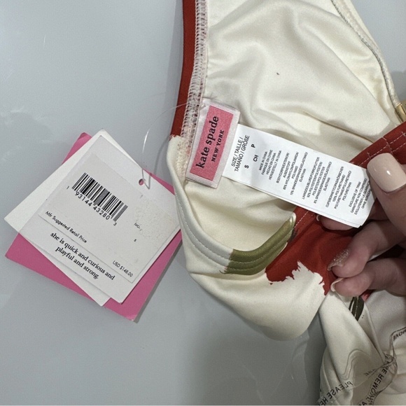 NWT $148 Kate Spade [ Small ] Floral Knotted Halter Twist One‎ Piece Swimsuit - Picture 12 of 13